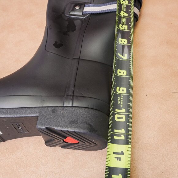 Hunter Women Refined Webbing Black Rain Wellies Boots sz 10 - Picture 6 of 9